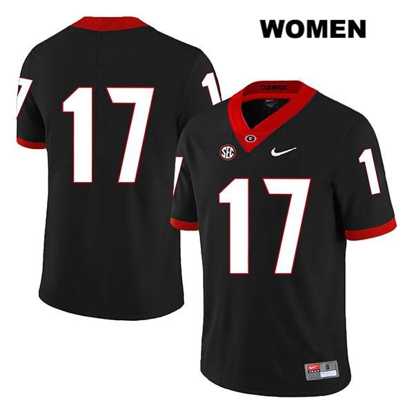 Georgia Bulldogs Women's Eli Wolf #17 NCAA No Name Legend Authentic Black Nike Stitched College Football Jersey POQ2056YG